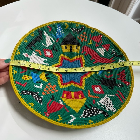 African Zulu Telephone Wire Basket / Bowl Woven Platter - Picture 13 of 15